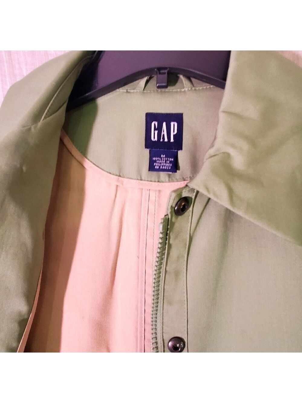 NWOT - GAP Apple Green Raincoat - Long Lightweight - Picture 8 of 10